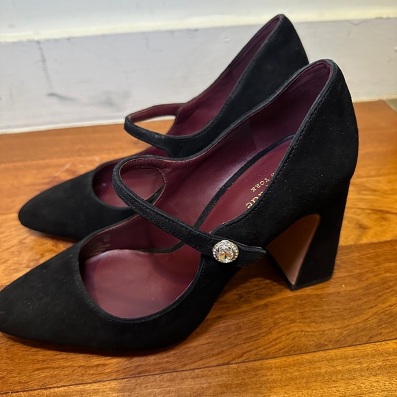 Kate Spade Maren Mary Jane Pumps, 8, Black Suede - Picture 6 of 7